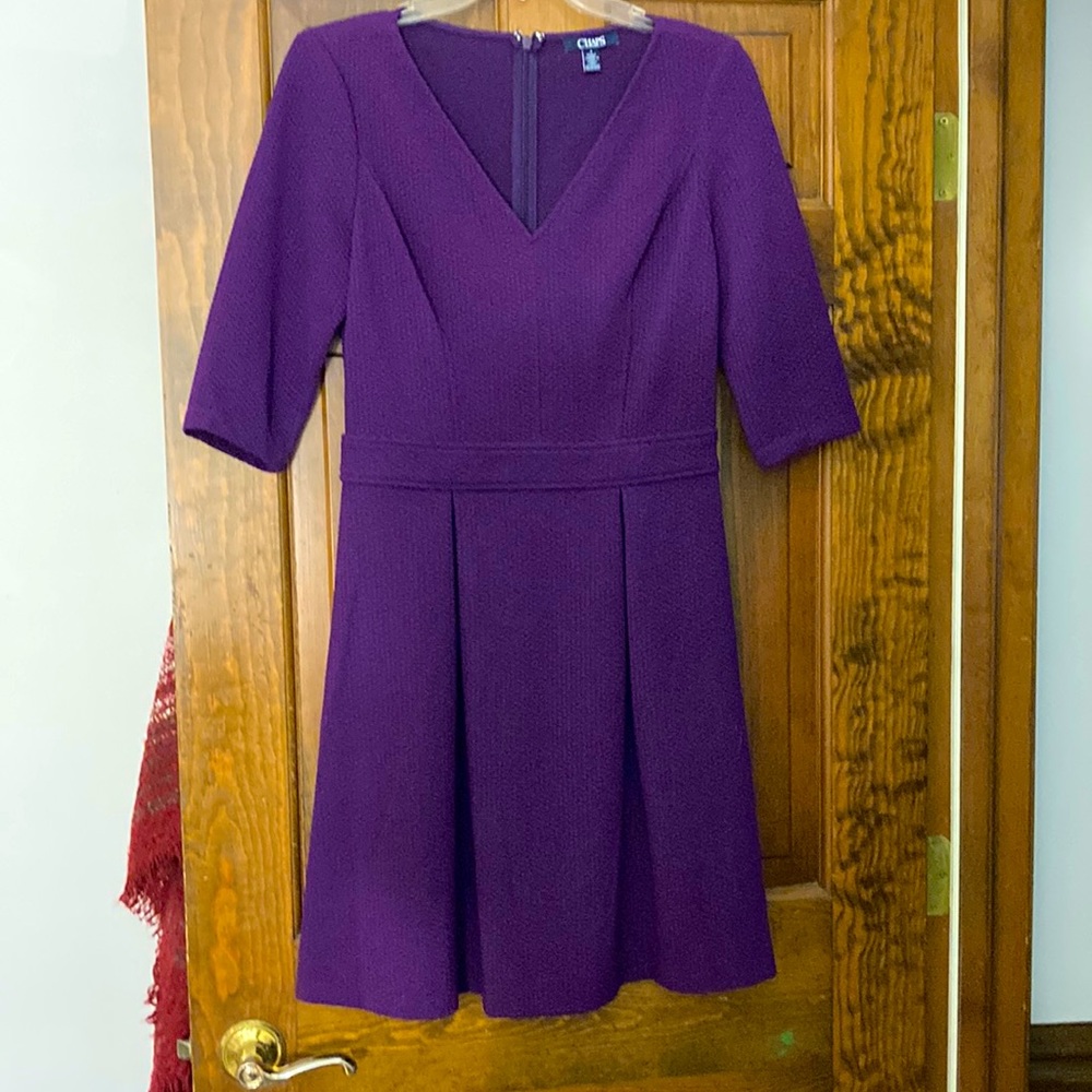 Chaps dress.   Purple.  Size 8.